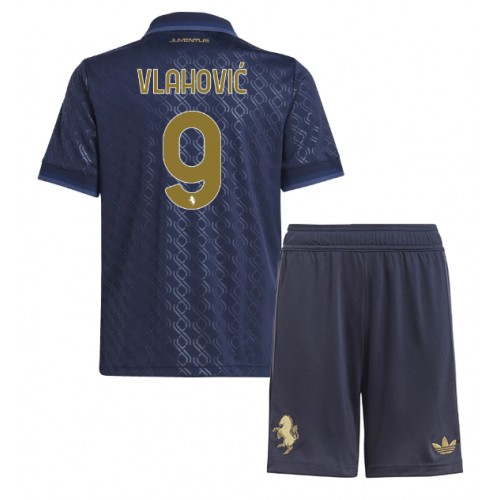 Dres Juventus Dusan Vlahovic #9 Rezervni za djecu 2024-25 Kratak Rukav (+ kratke hlače)